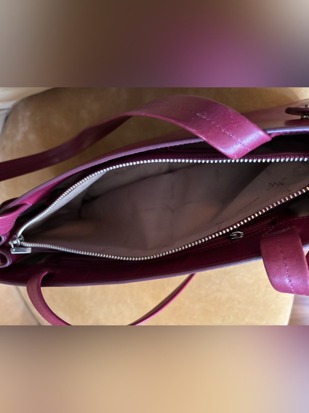 MONSAC vintage PINK leather handbag SHOULDER BAG - Picture 7 of 7